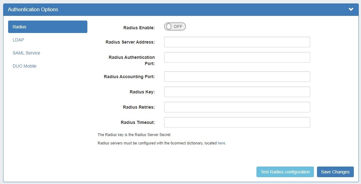 ProVision Documentation > RADIUS Authentication > 8.2.0 Radius Options.jpg